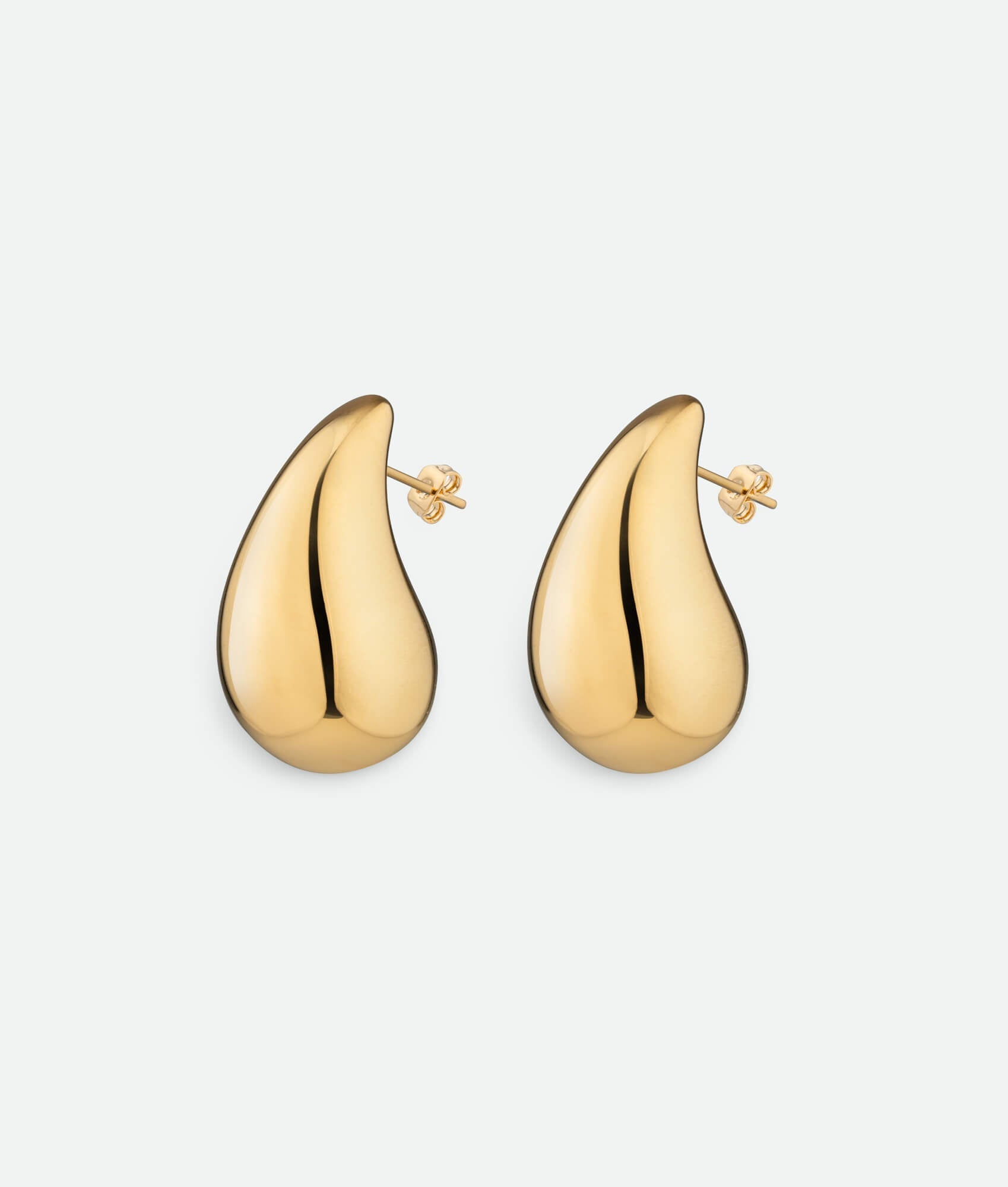 Big gold drop earrings