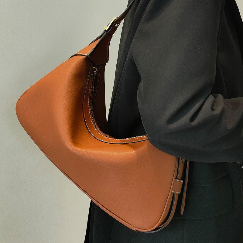 Leather brown shoulder bags