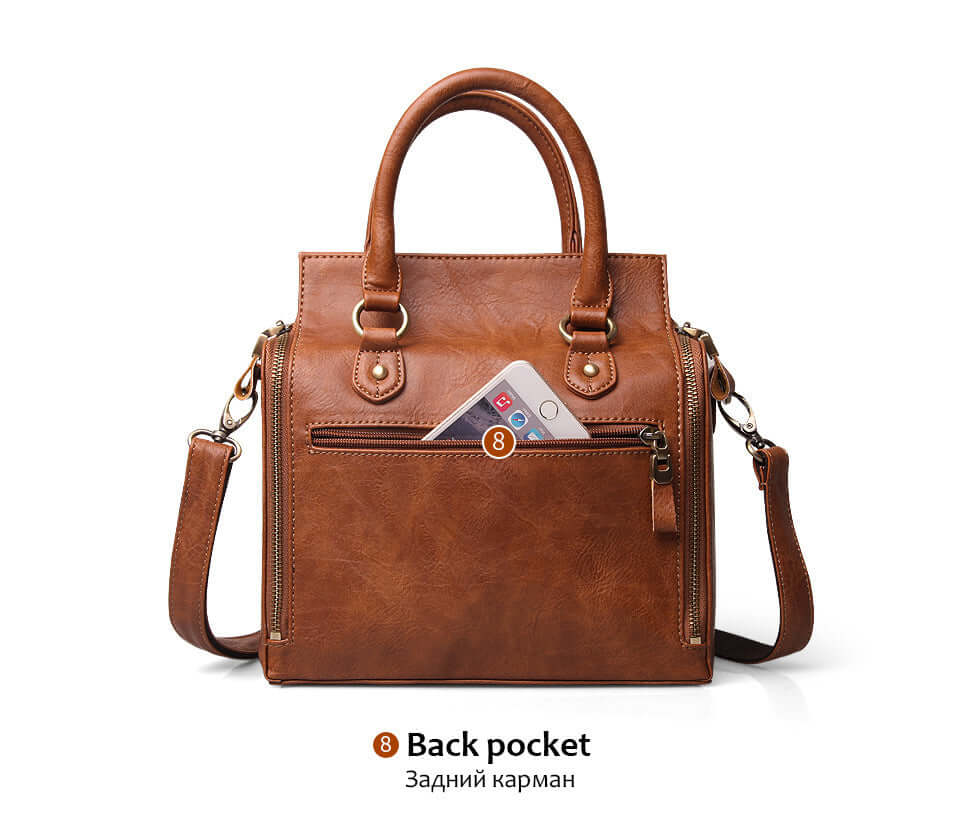 a brown crossbody bag