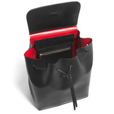 Black Leather Backpack