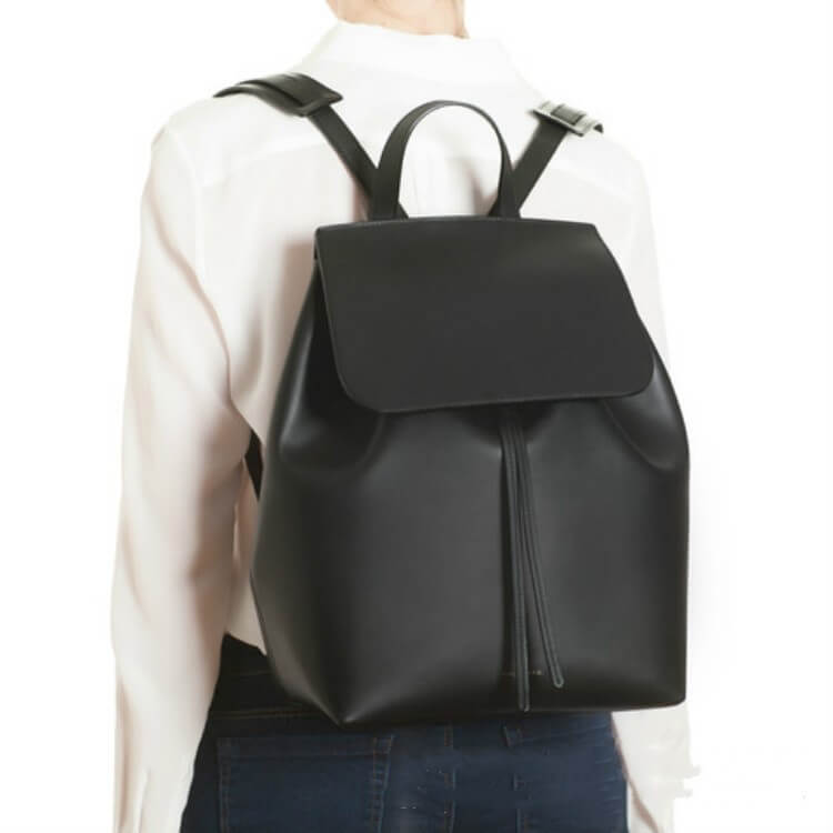 Black Leather Backpack