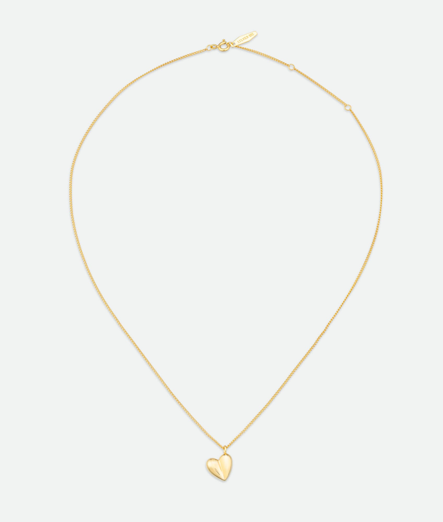 3D Heart Pendant Necklace