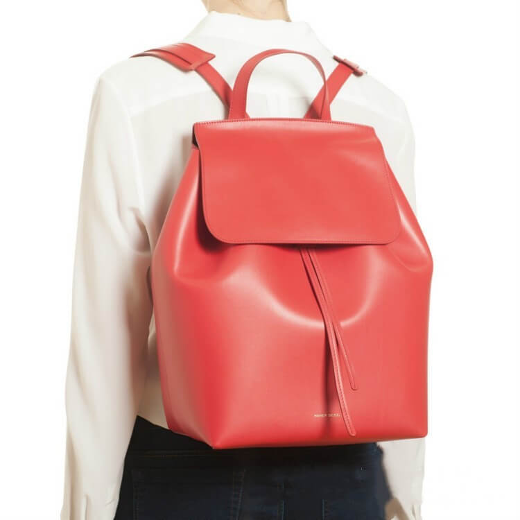 Red Leather Backpack