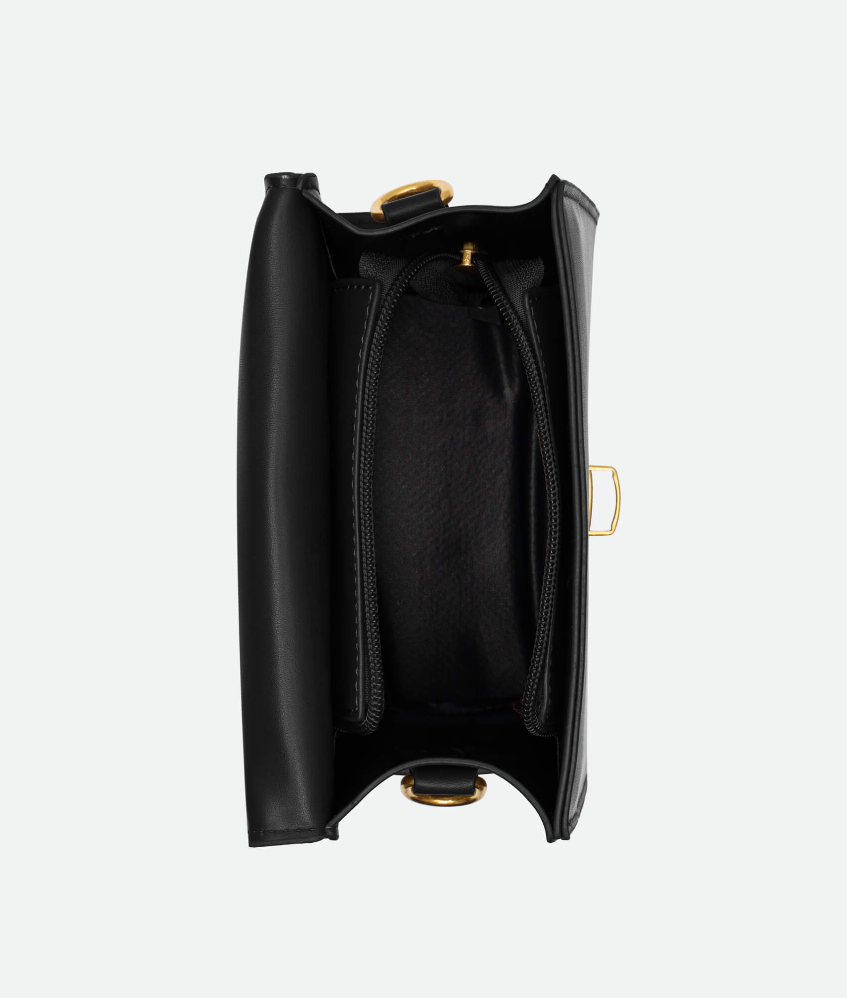 Black Square Crossbody Bag Inside