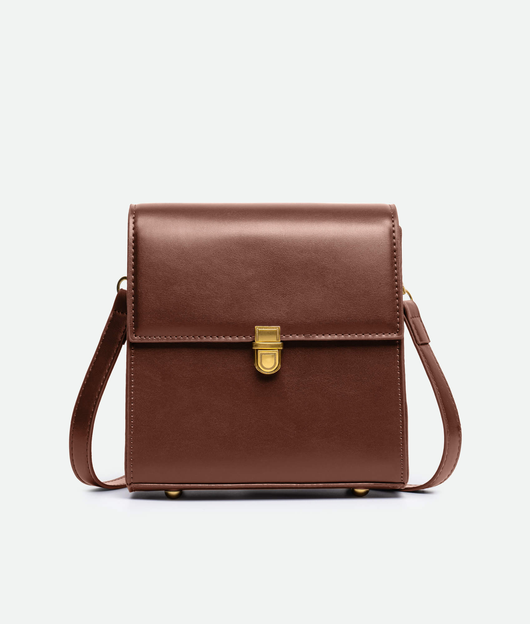 Brown Square Crossbody Bag