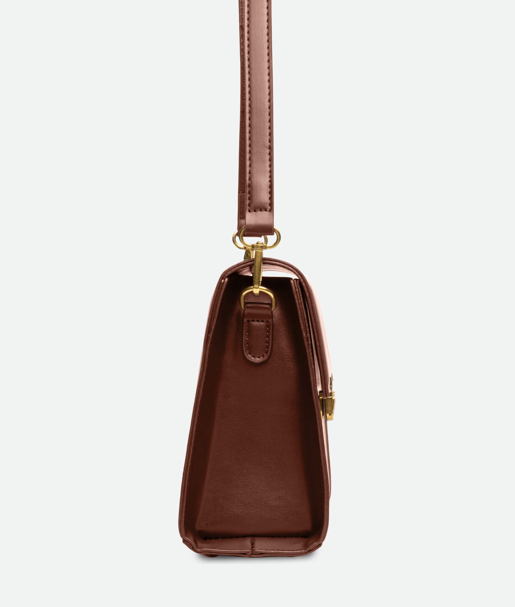 Brown Square Crossbody Side