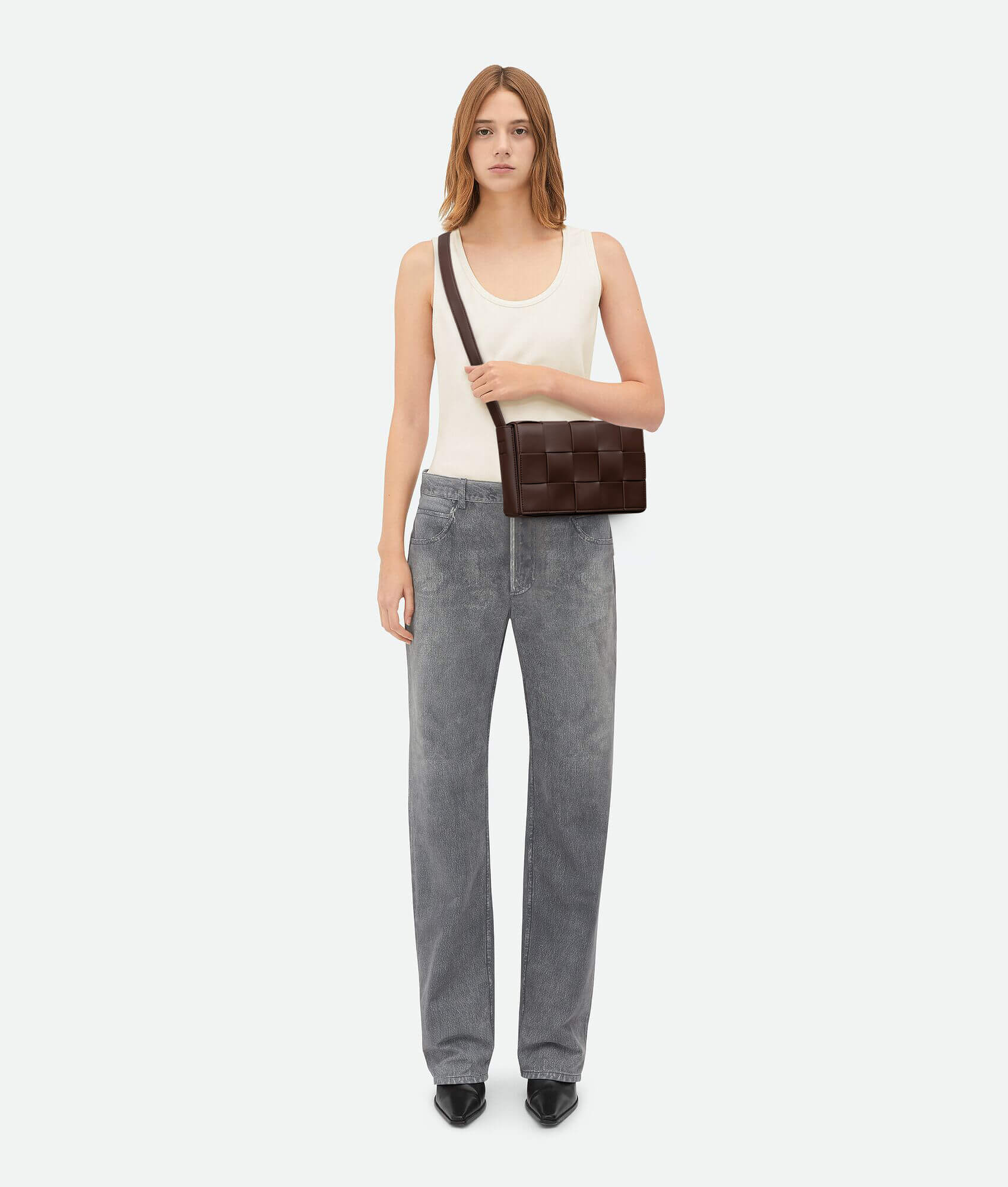 Woven Cassette Crossbody Bag