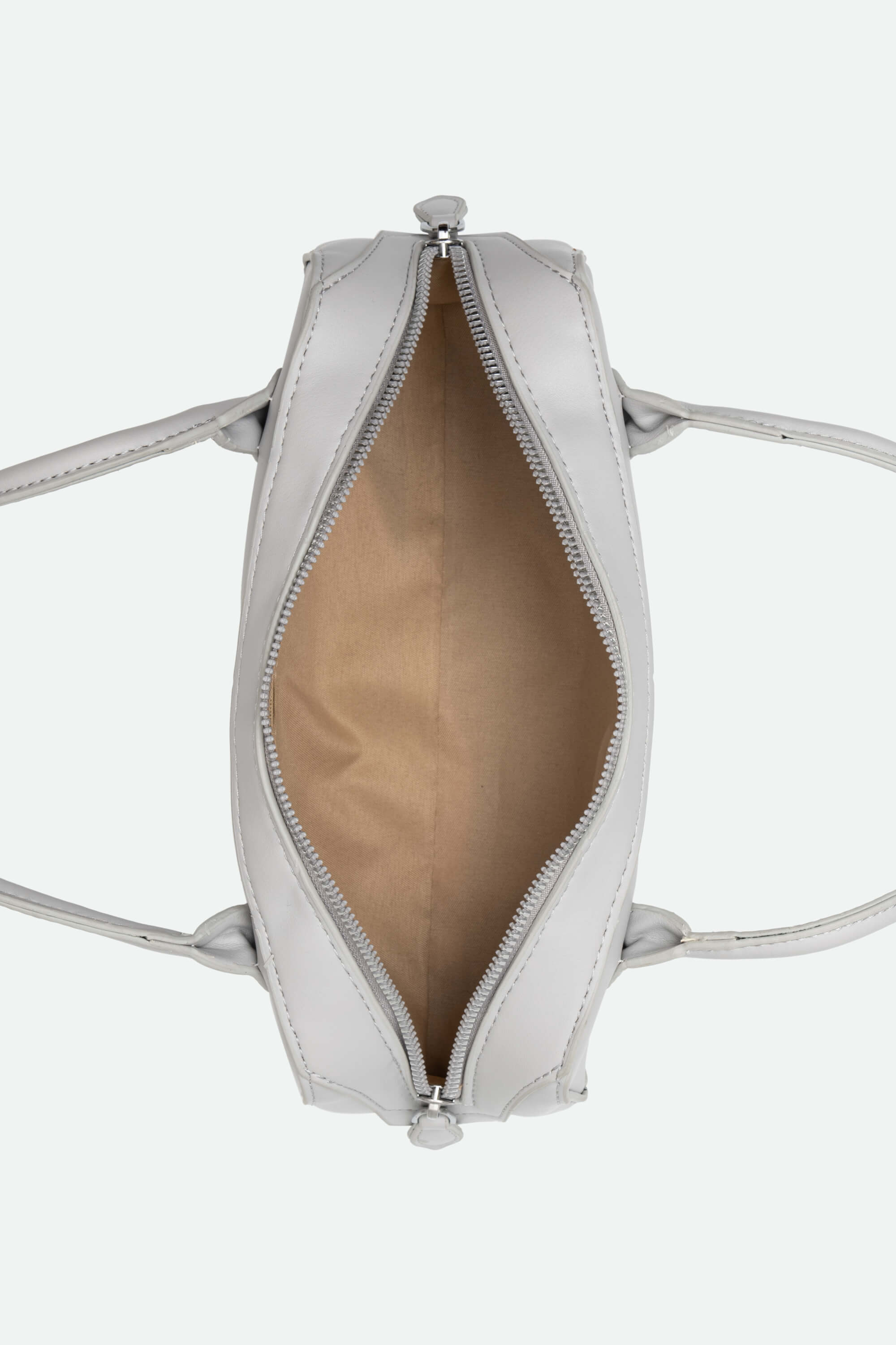 Medium Shoulder Bag (Alaïa Le Teckel) Gray Inside