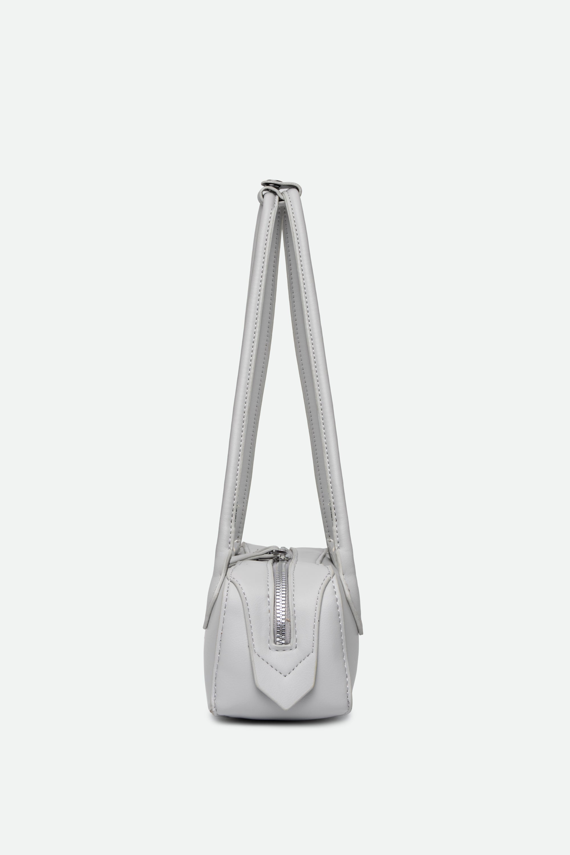Gray shoulder bag on a white background