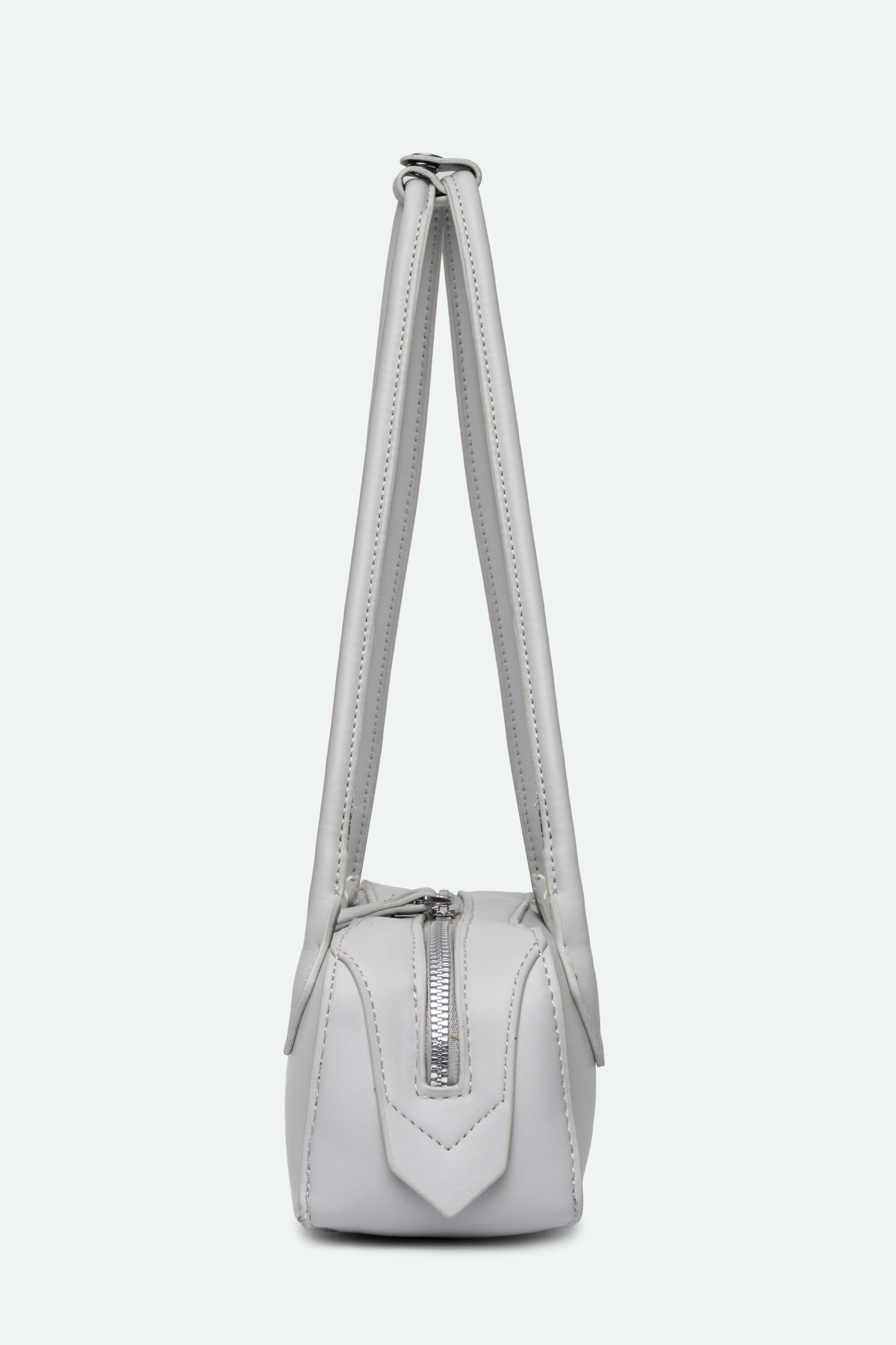 Medium Shoulder Bag (Alaïa Le Teckel) Gray Side