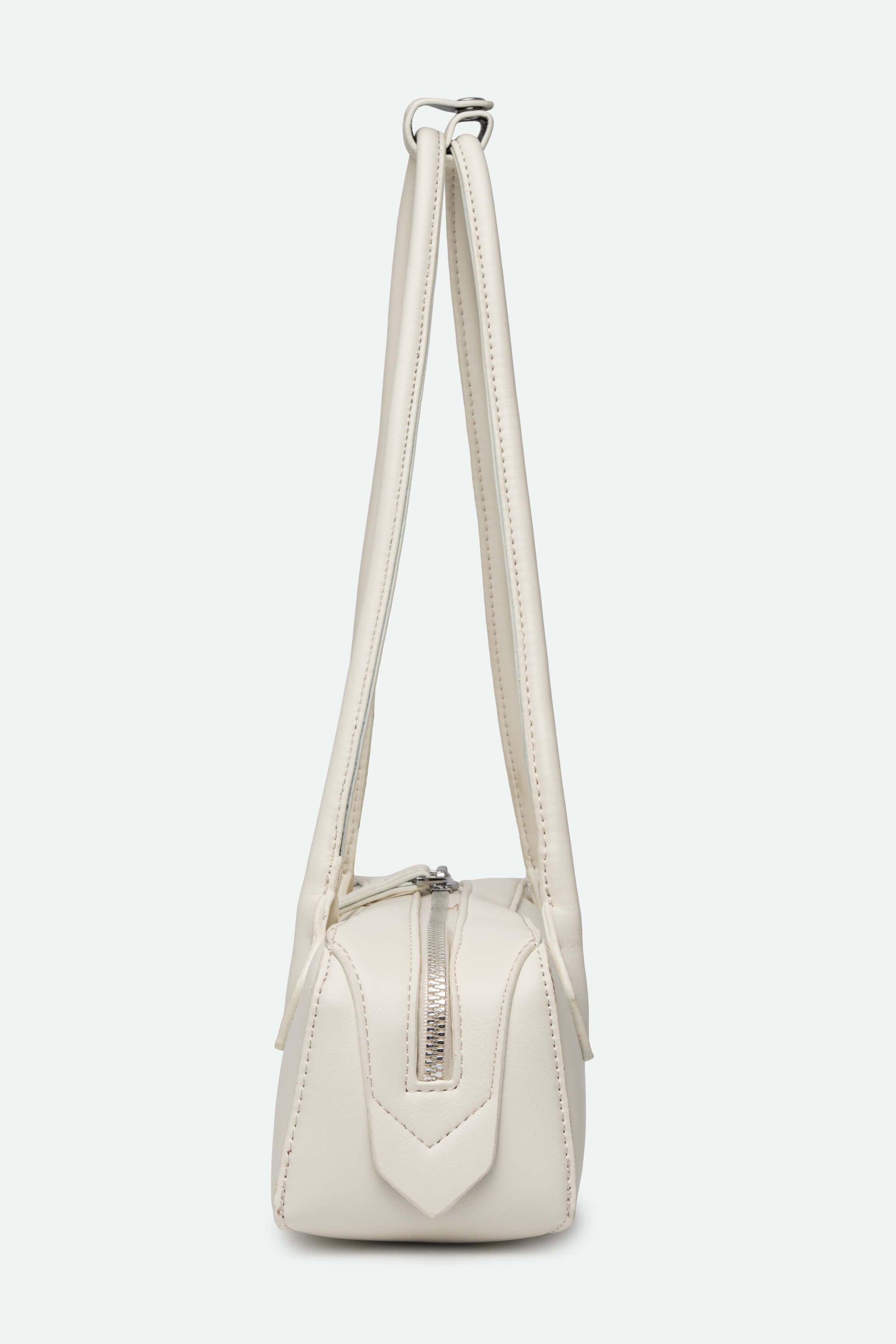 Medium Shoulder Bag (Alaïa Le Teckel) White Side