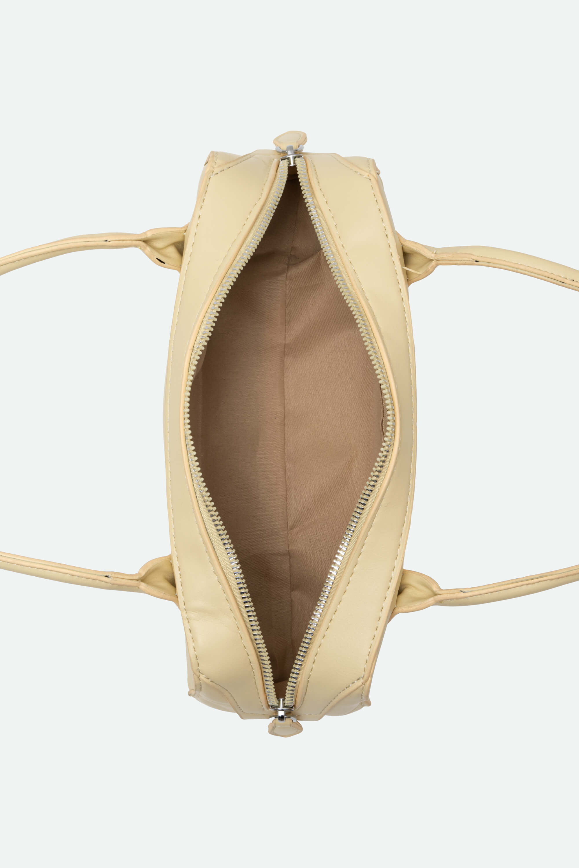 Medium Shoulder Bag (Alaïa Le Teckel) Yellow Inside