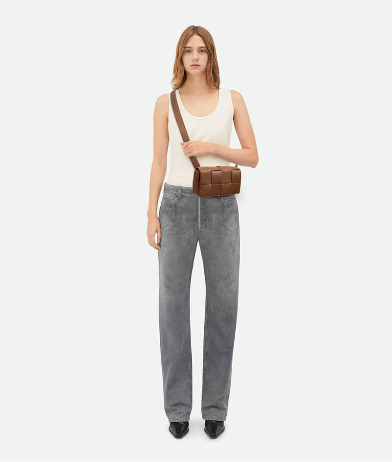 Mini Cassette Cross-Body Bag Light Brown