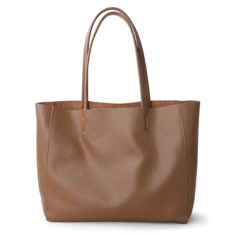Valentina Perla Large tote in Dark Khaki
