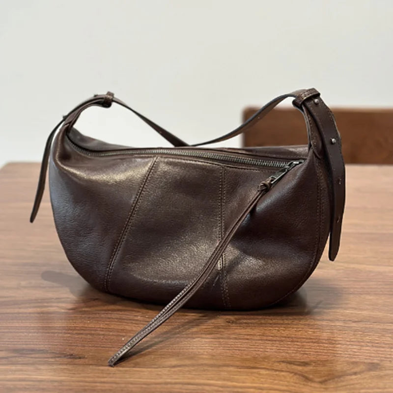Valentina Salvia saddle bag in Ebony