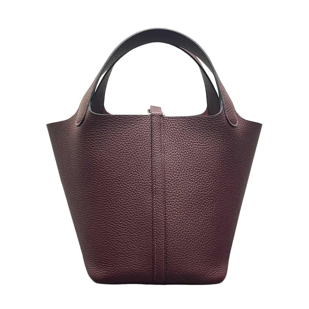 Valentina Ostuni Large bucket bag in Saddle Red