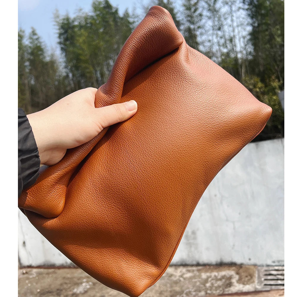 Valentina Lido top-handle bag in Brown