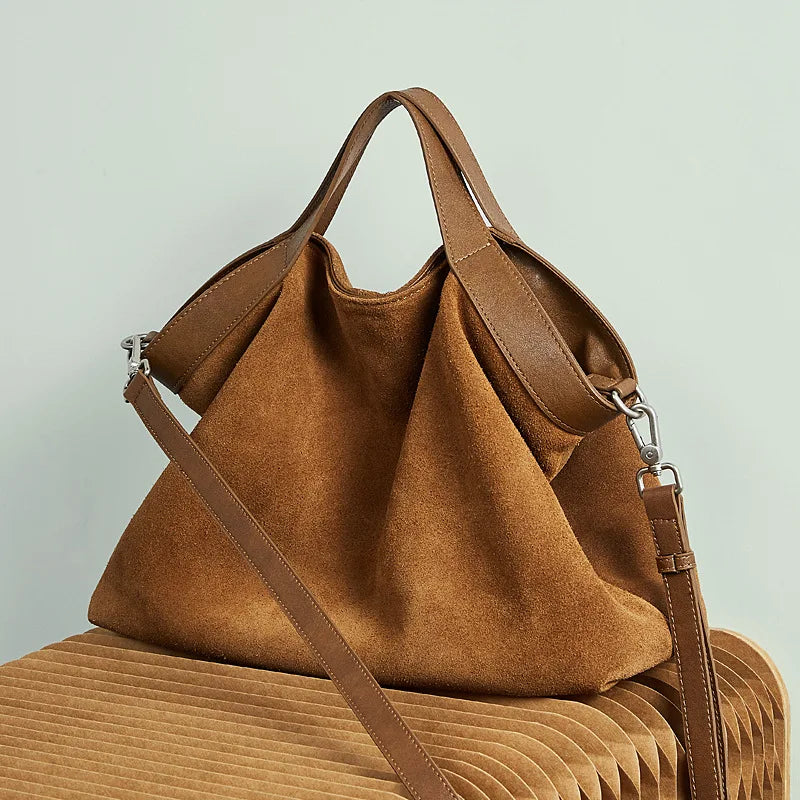 Valentina Forte tote in Brown, worn