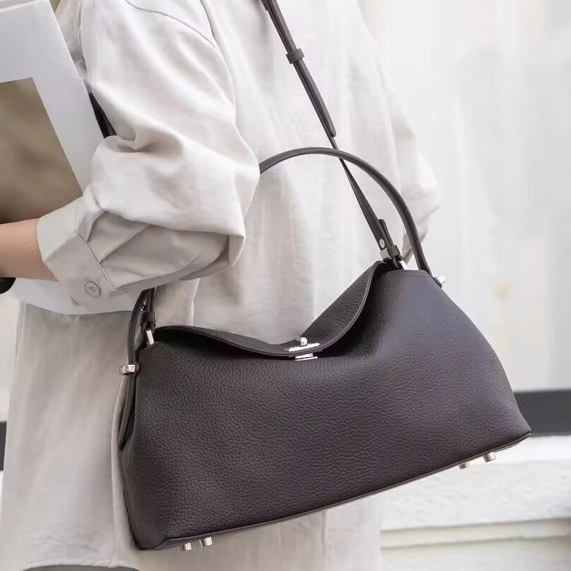 Valentina Corda tote in Elephant Grey, front view