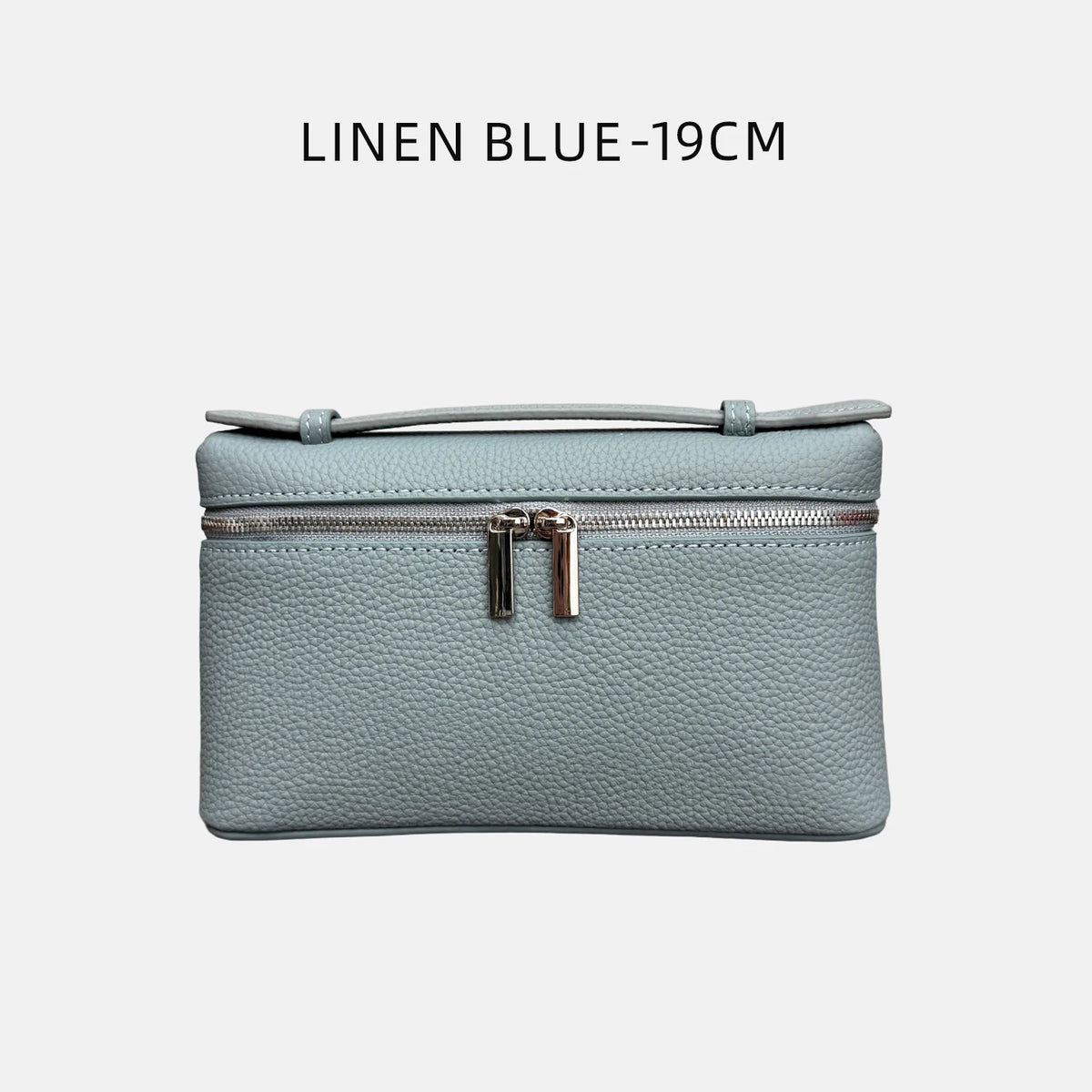 Valentina Orvieto Small top-handle bag in Linen Blue
