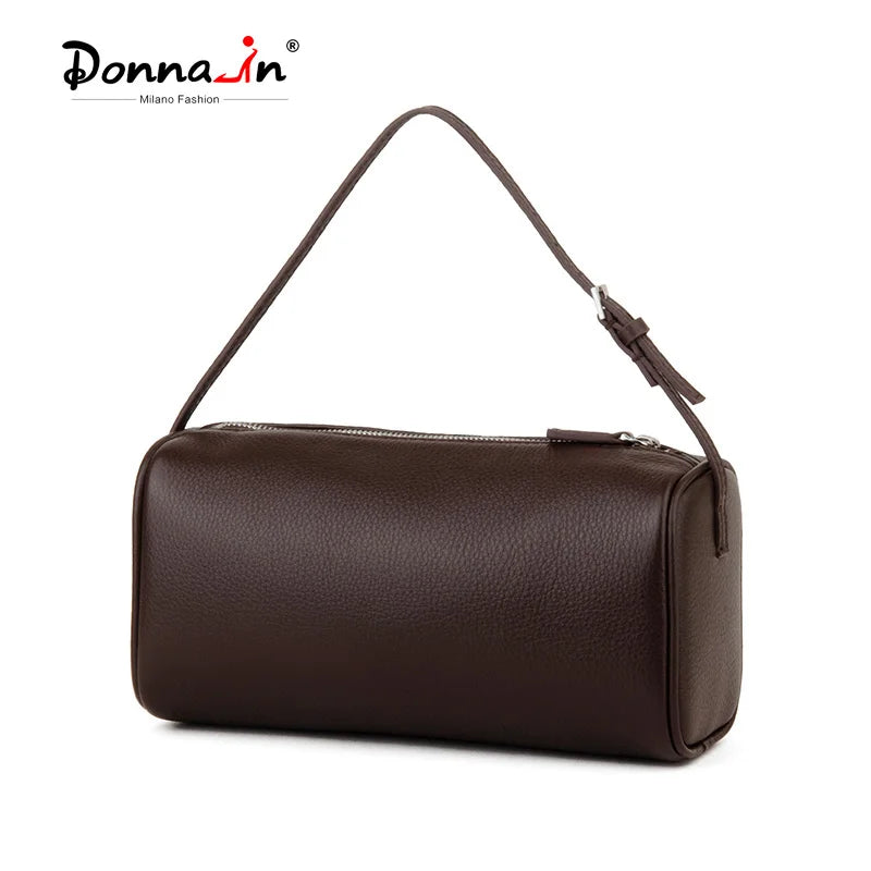 Valentina Roll mini leather barrel bag