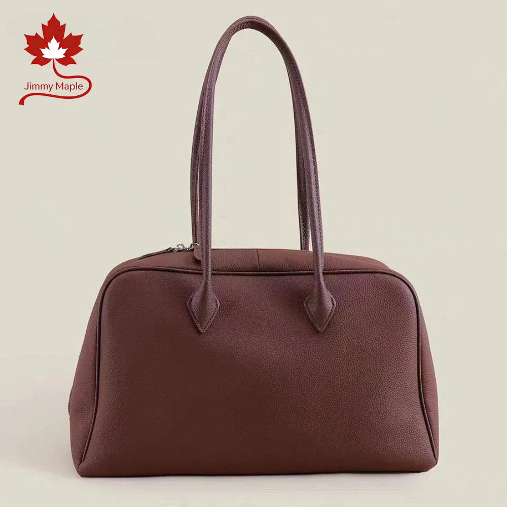 Valentina Ora Large tote in Ebony, side view