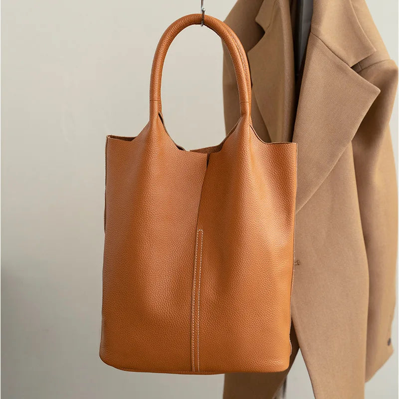 Valentina Arco bucket bag in Brown