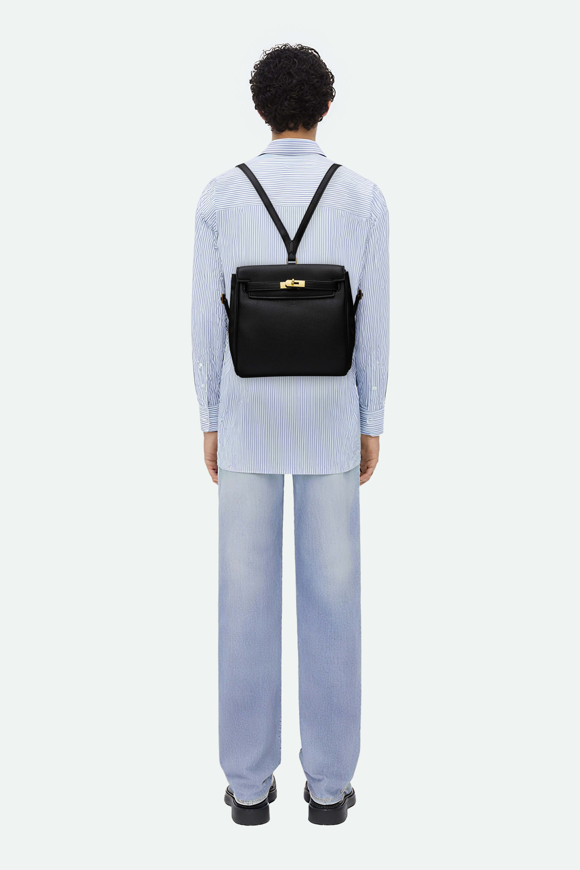 Signature Leather Backpack On Model