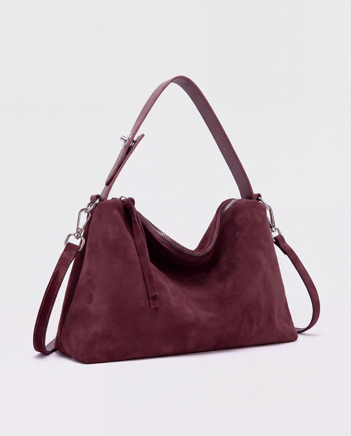 Ardesia bag in Burgundy – three-quarter view