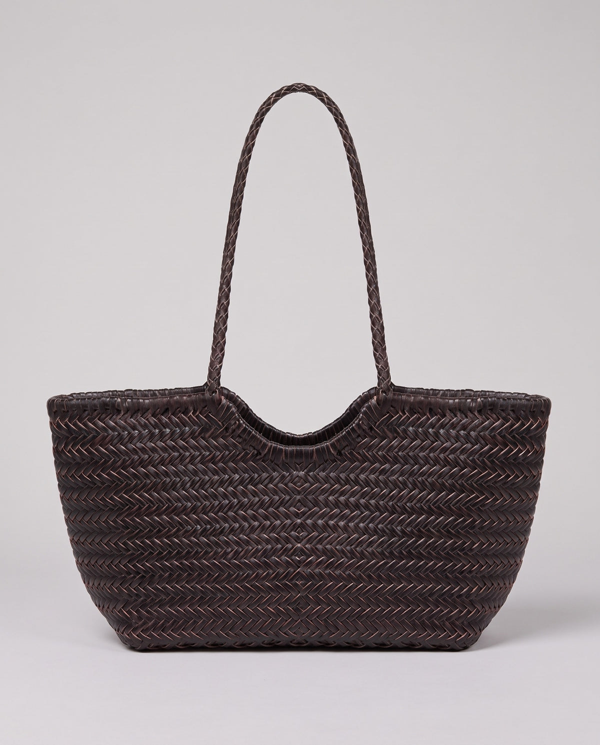 Valentina Bosa bag in Chocolate, front view