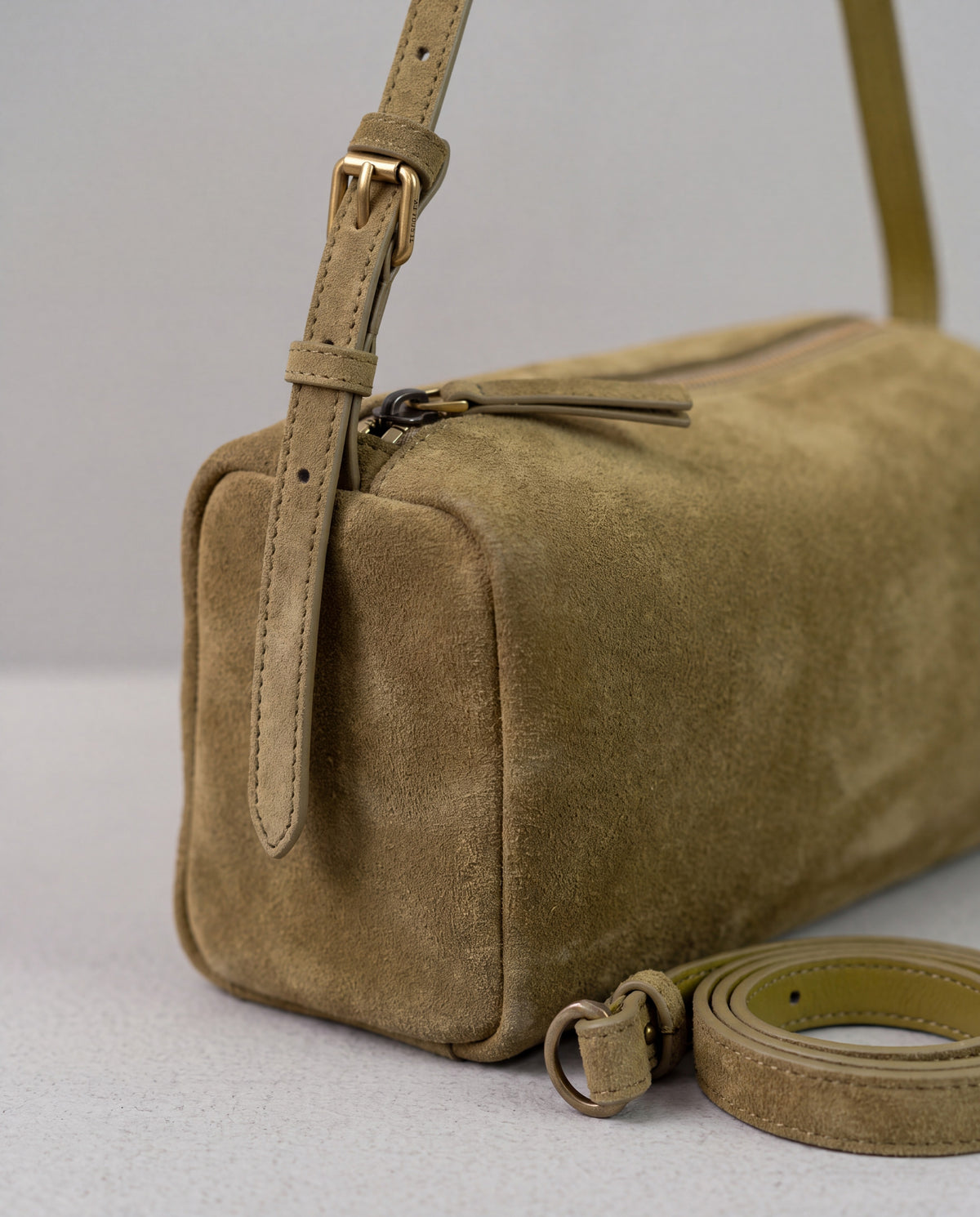 Brera bag in Olive – leather detail
