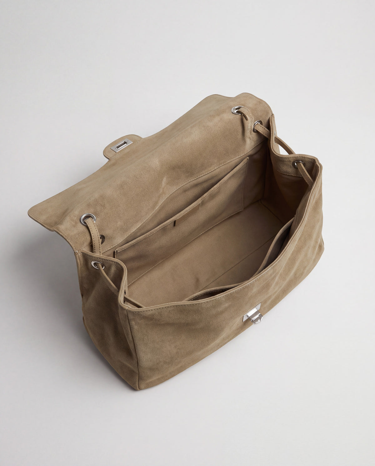 Brio Large bag in Khaki – interior view