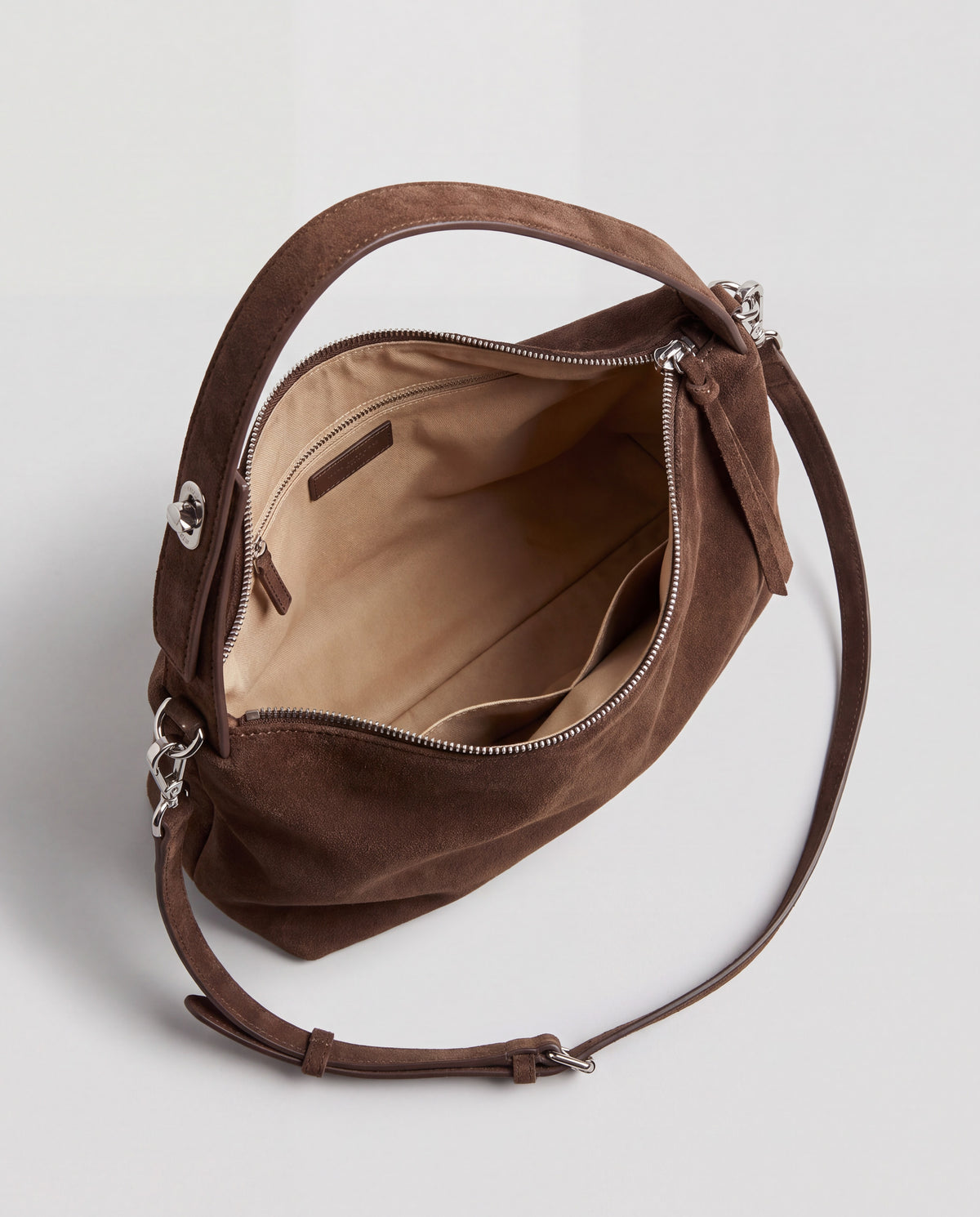 Calma bag in Chocolate – interior view
