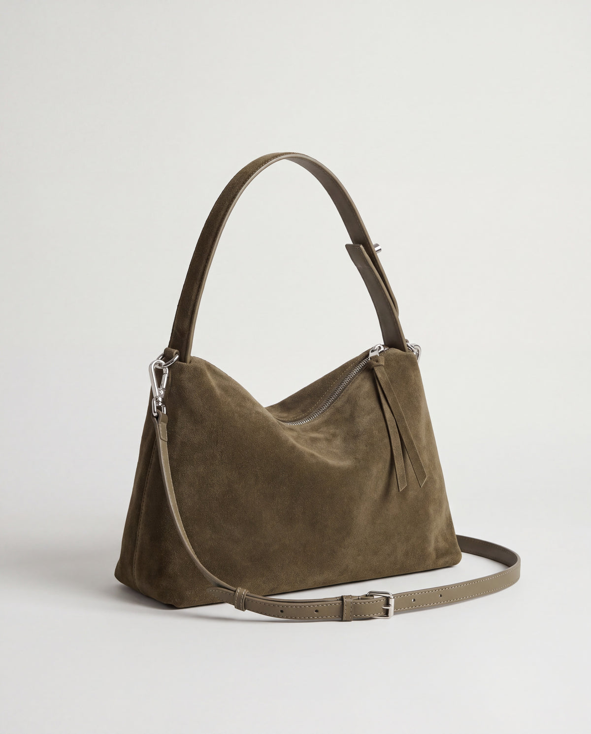 Calma bag in Olive – three-quarter view