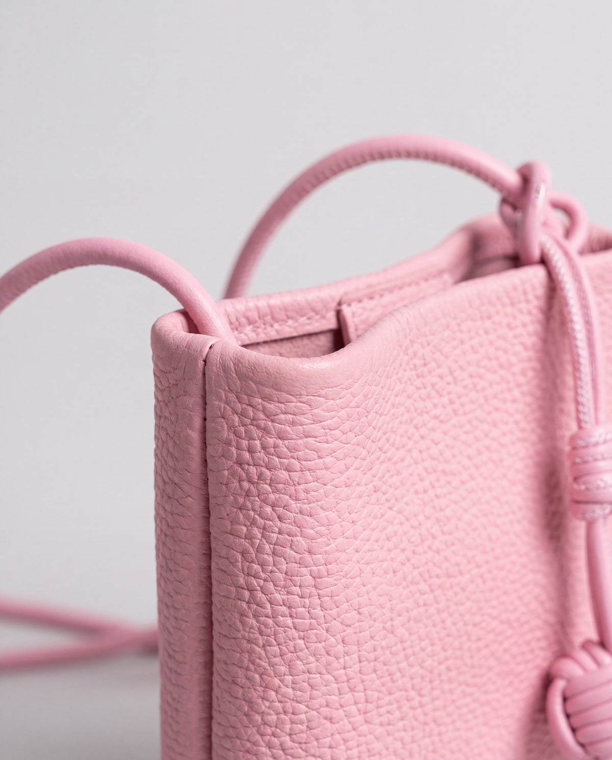 Cara bag in Blush – leather detail