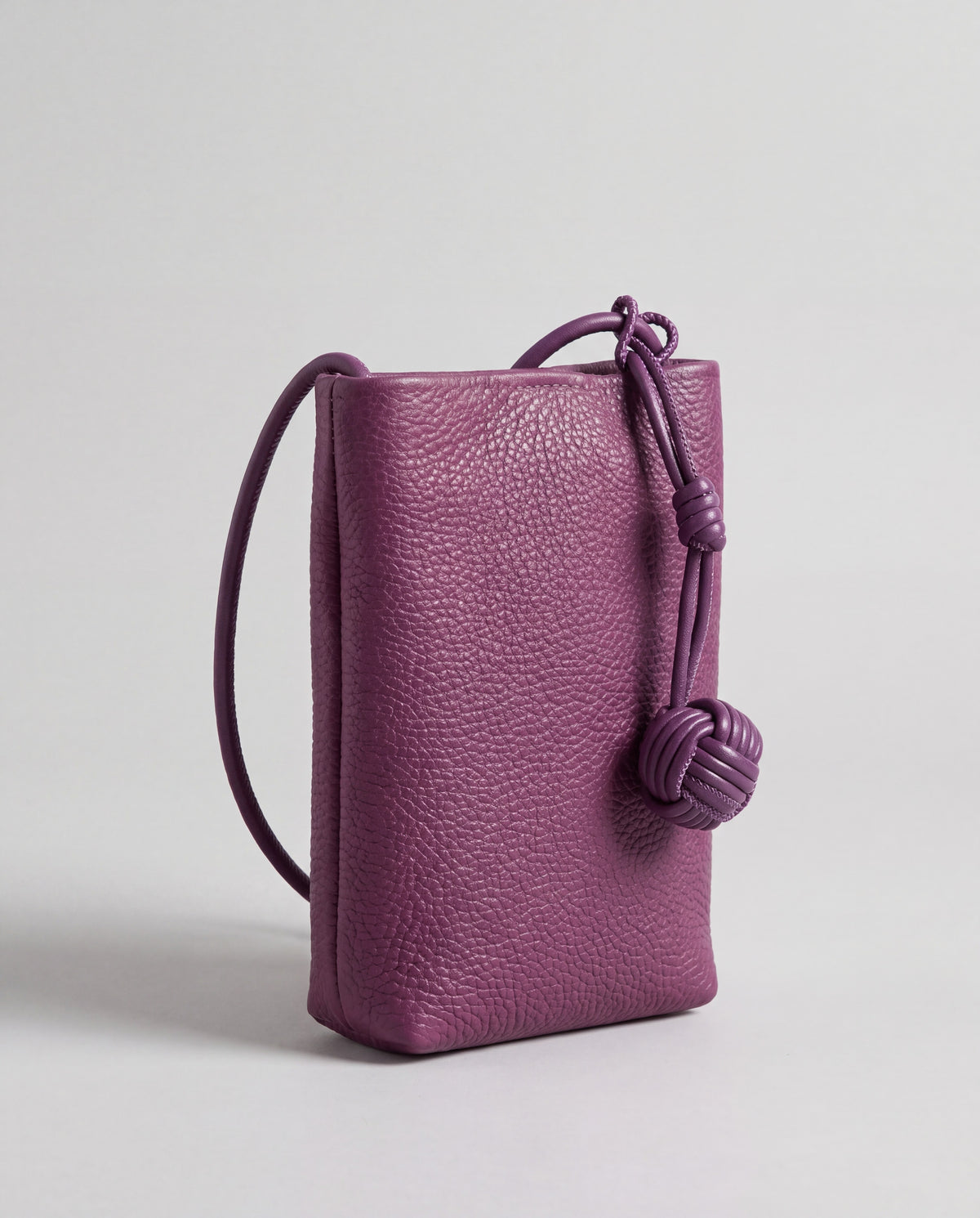 Cara bag in Plum – three-quarter view