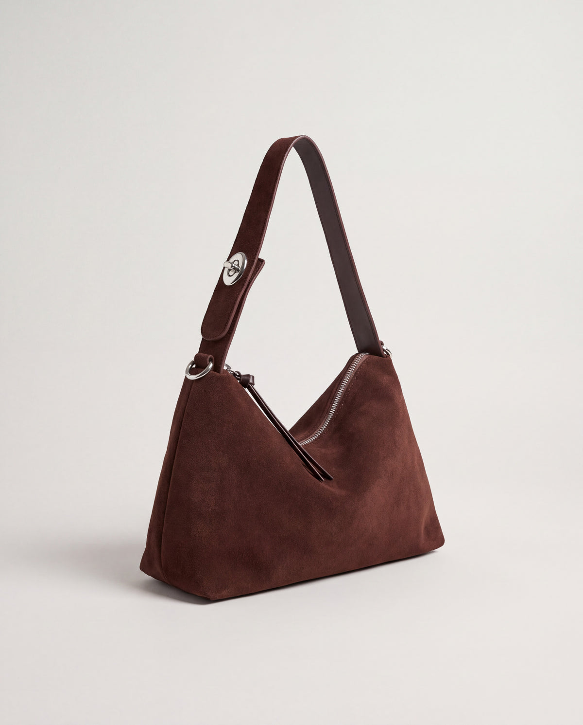 Corso bag in Chocolate – three-quarter view