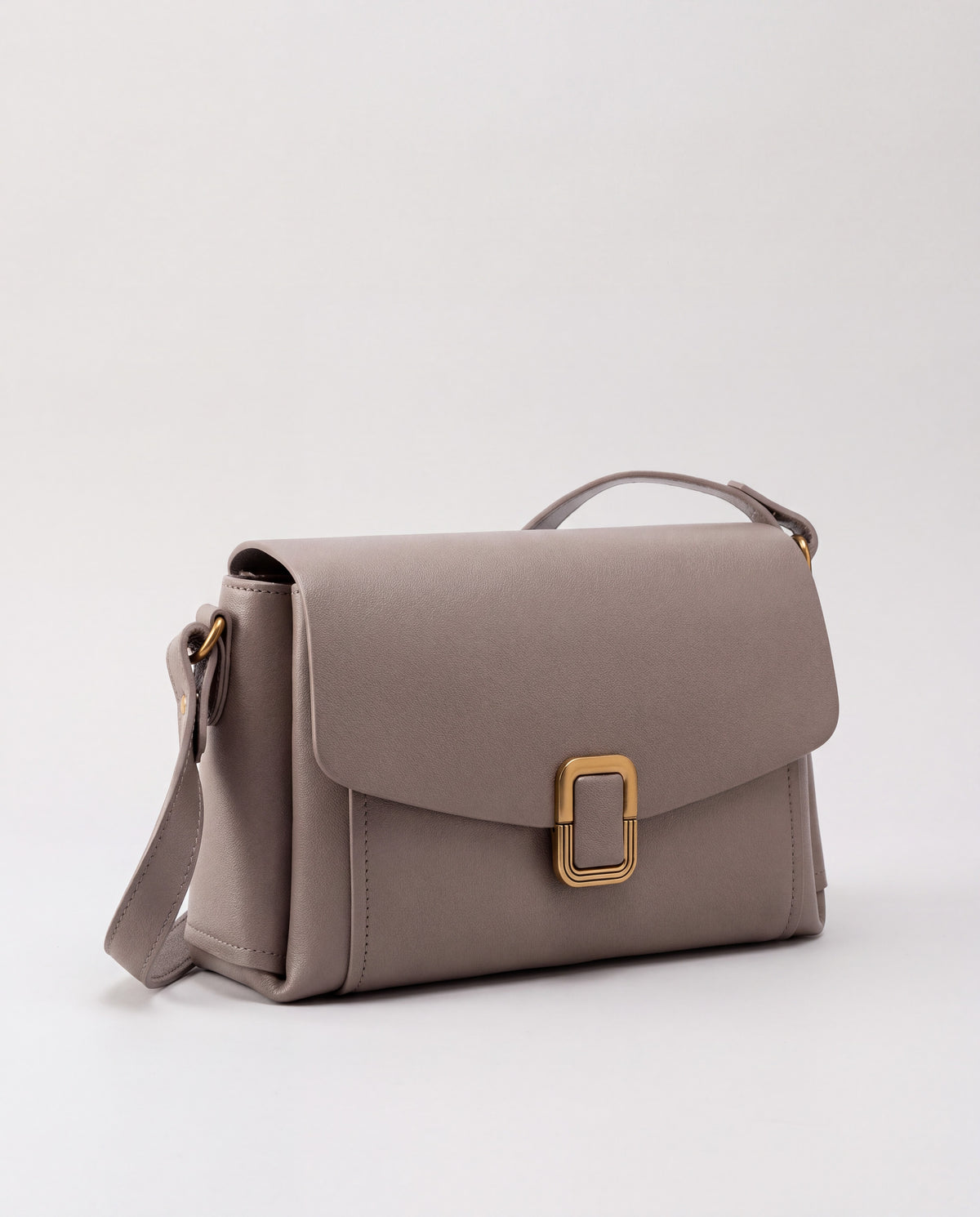 Creta bag in Stone – three-quarter view