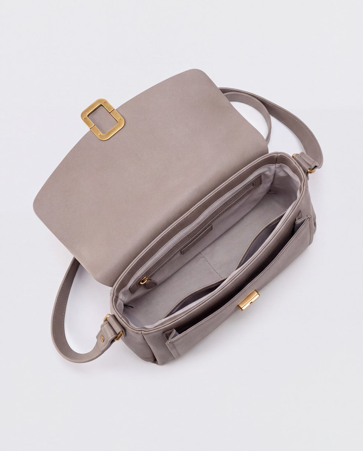 Creta bag in Stone – interior view