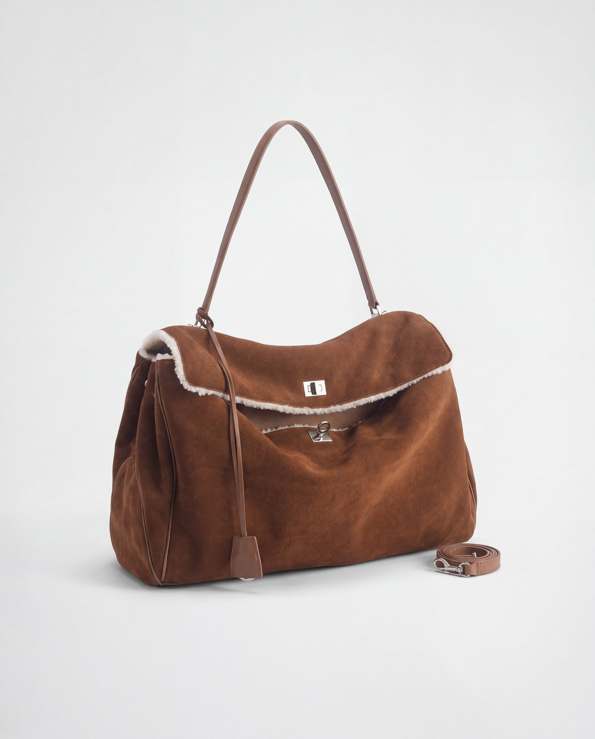 Dolce Small bag in Brown – three-quarter view