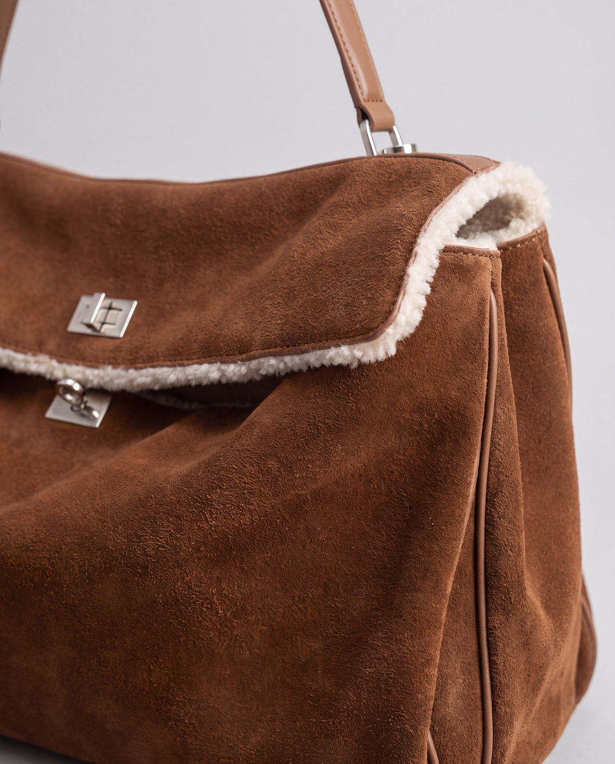 Dolce Small bag in Brown – leather detail