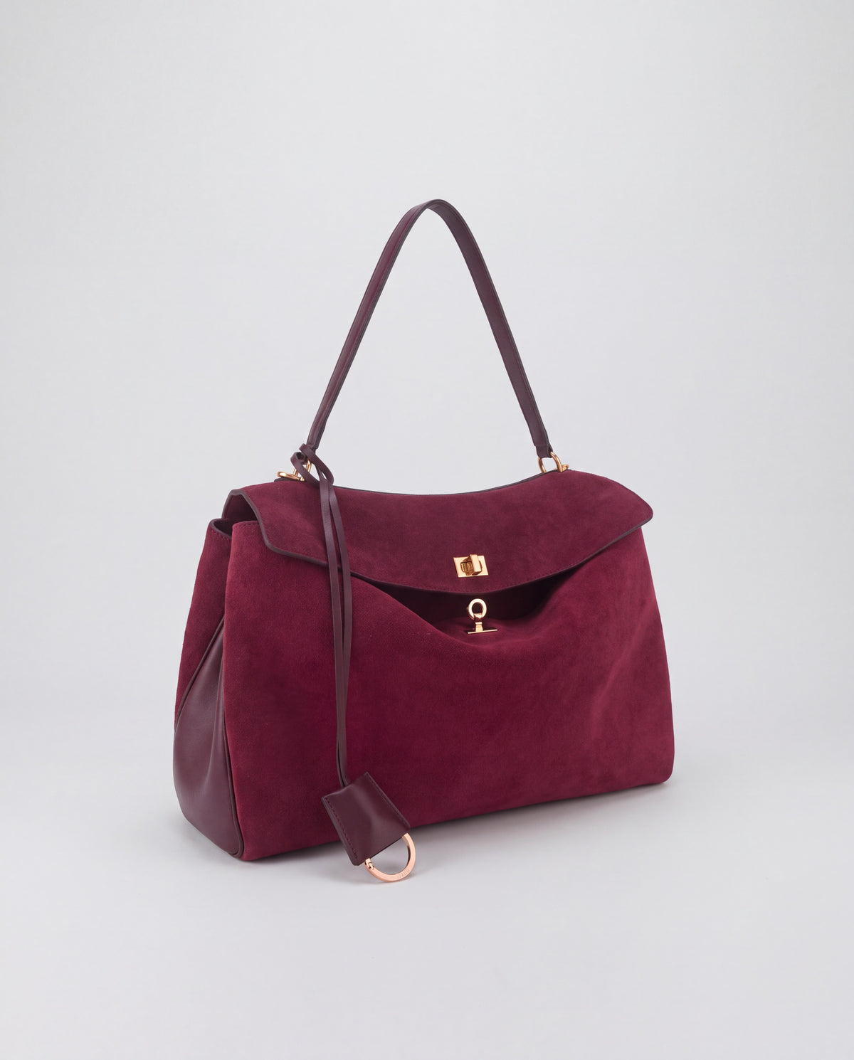 Dolce Small bag in Burgundy – three-quarter view