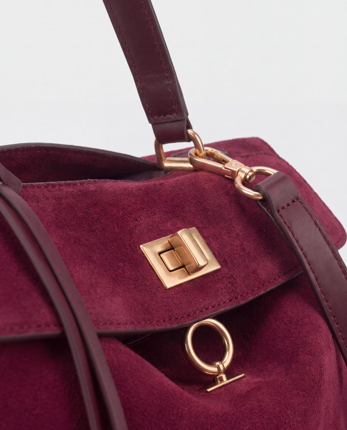 Dolce Small bag in Burgundy – hardware detail