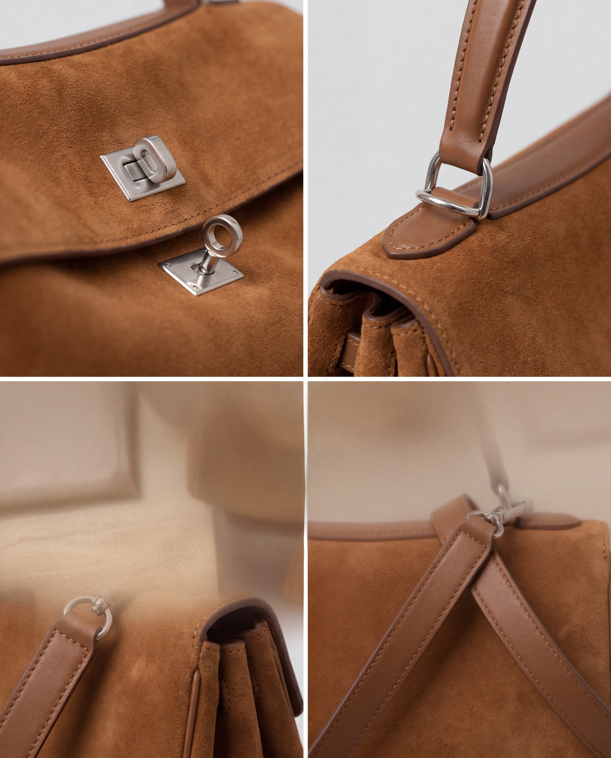 Dolce Small bag in Caramel – hardware detail