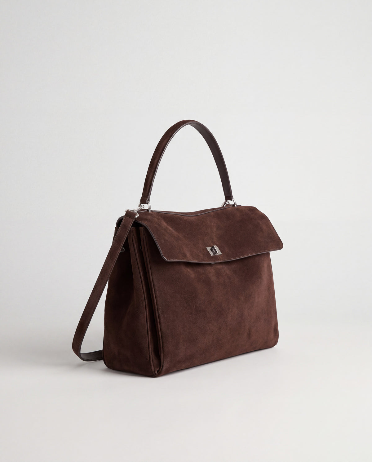 Dolce Small bag in Espresso – three-quarter view