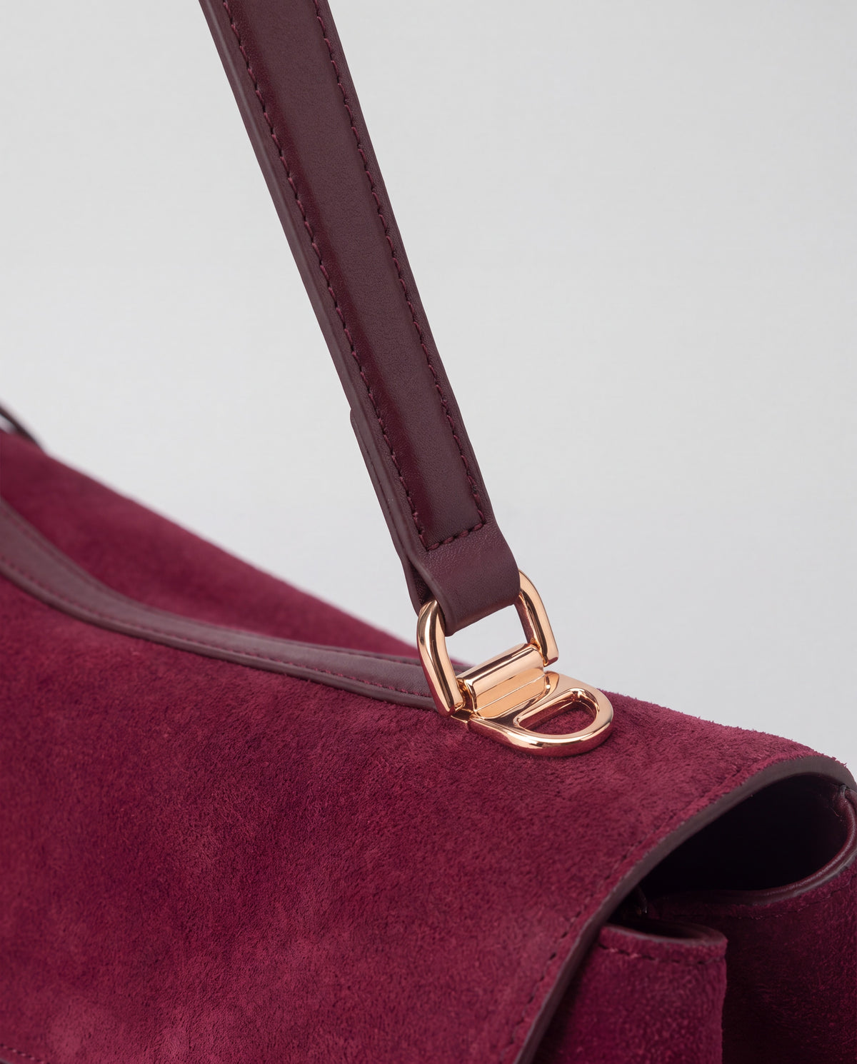 Dolce Large bag in Burgundy – hardware detail