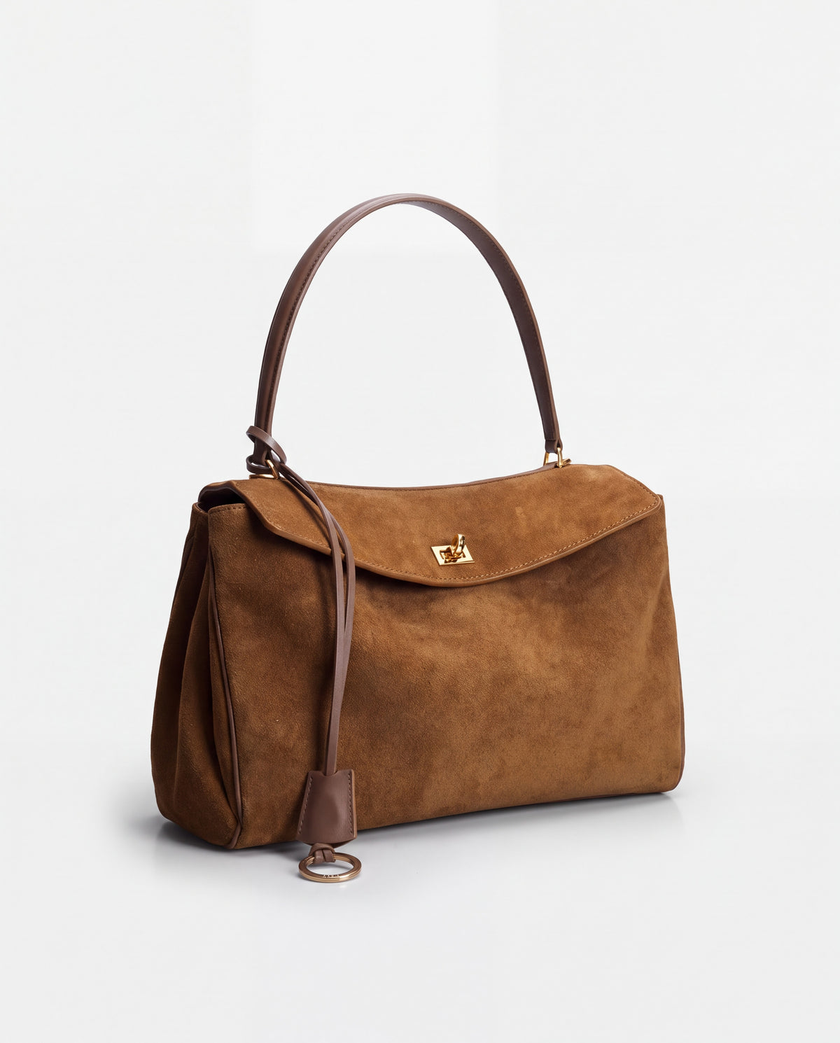 Dolce Large bag in Camel – three-quarter view
