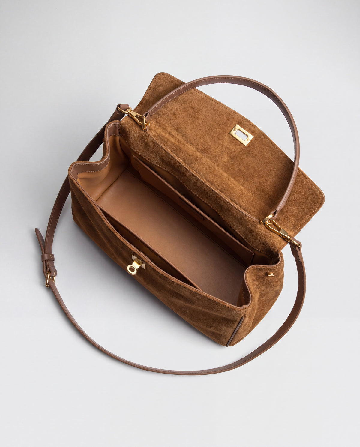 Dolce Large bag in Camel – interior view