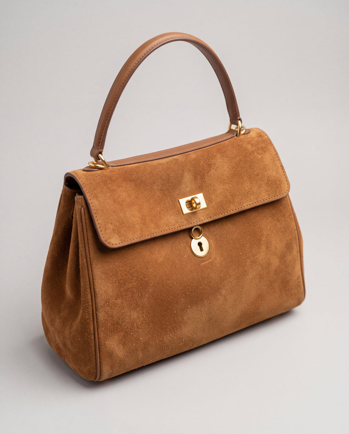 Dolce Large bag in Caramel – leather detail
