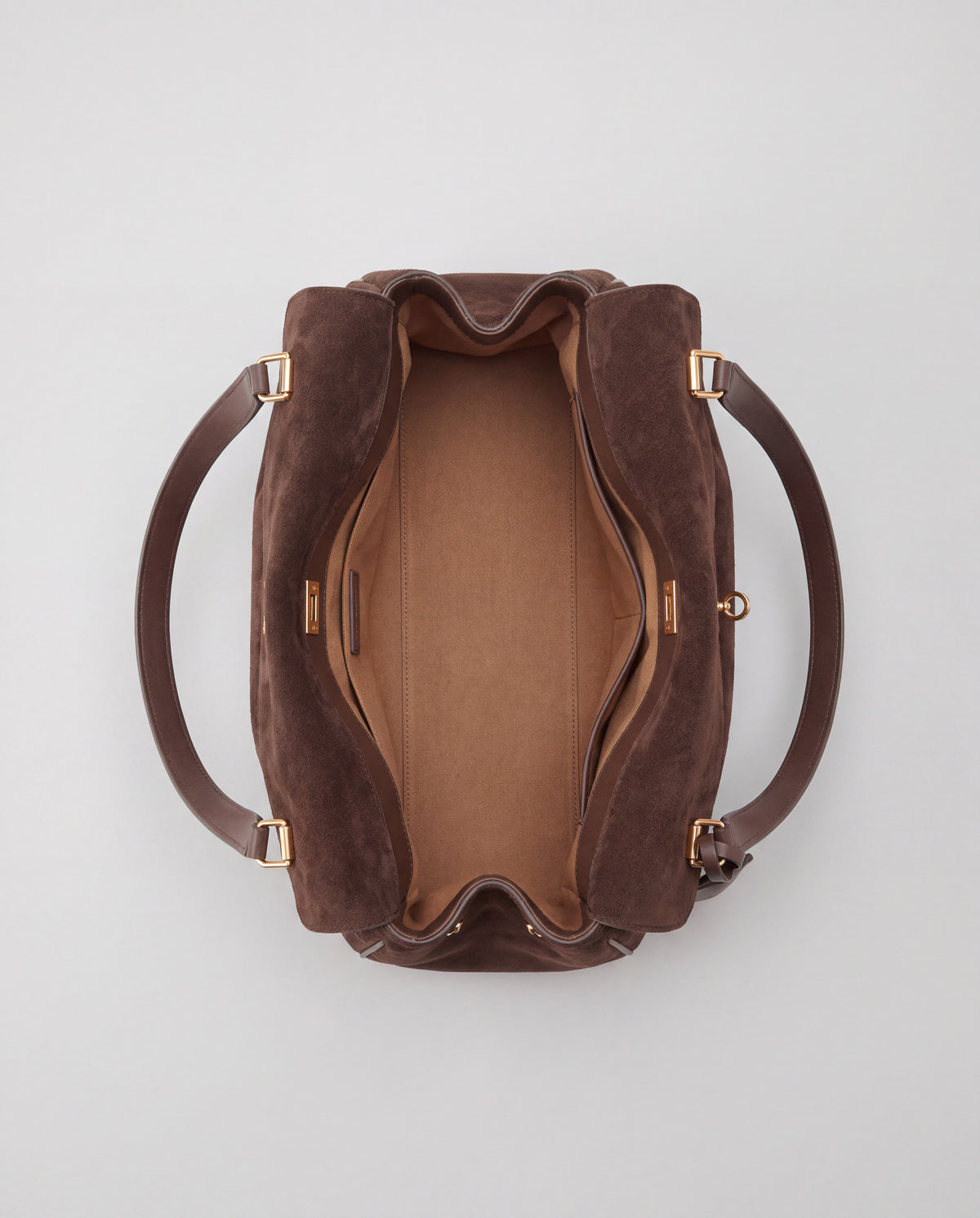 Dolce Large bag in Chocolate – interior view